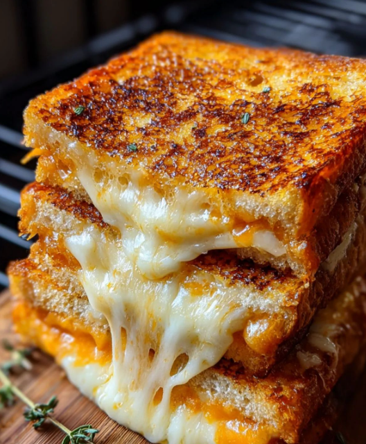 THE BEST AIR FRYER GRILLED CHEESE SANDWICH