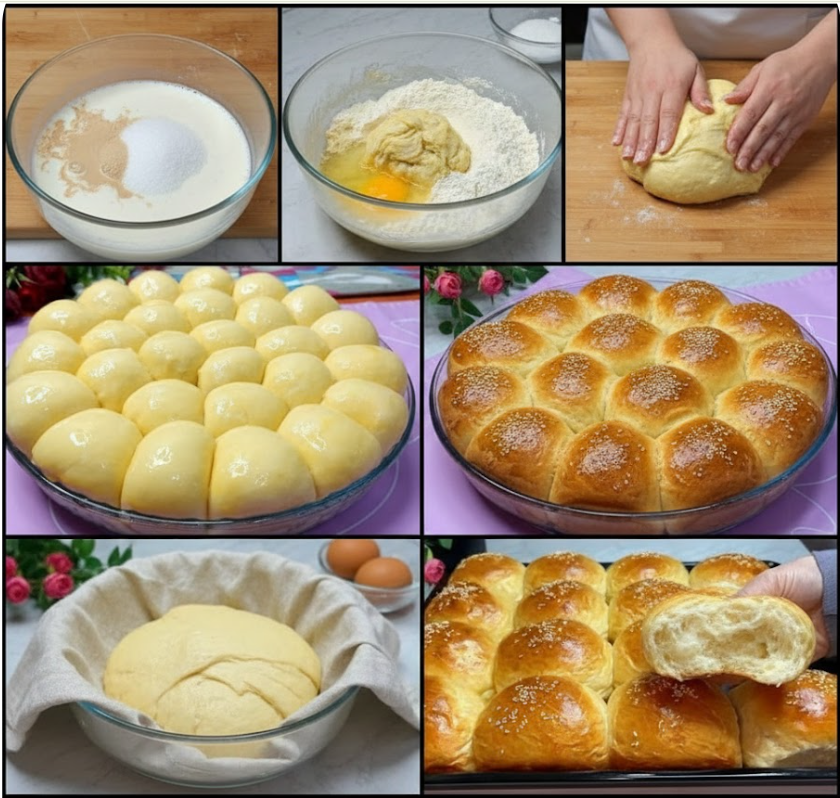Soft & Fluffy Milk Bread Rolls