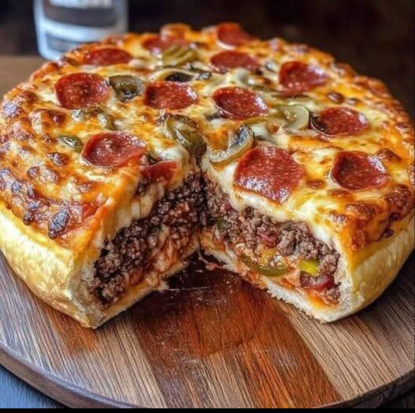 Ultimate Double Cheeseburger Pizza Stack