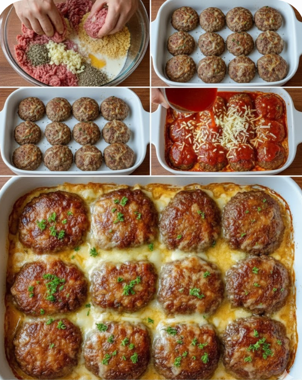 Ultimate Baked Cheesy Meatballs