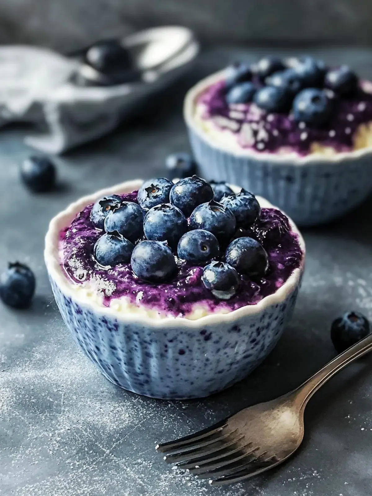 Baked Blueberry Cottage Cheese Bowls