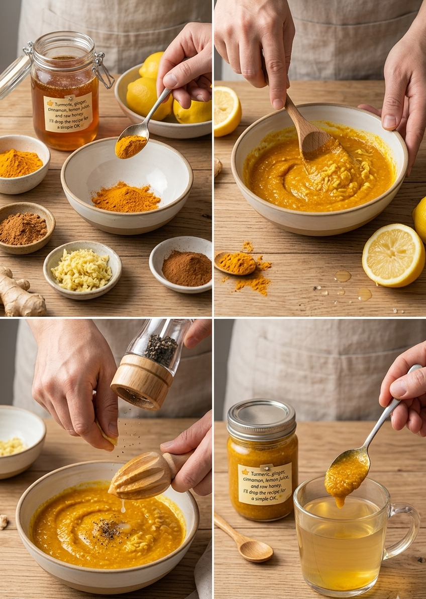 Cinnamon and lemon juice and raw honey
